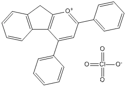 Molecular Structure of 13839-47-9 (9H-Indeno[2,1-b]pyrylium, 2,4-diphenyl-, perchlorate)